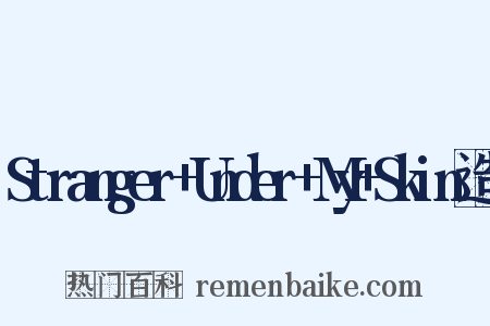 Stranger+Under+My+Skin造句是什么意思的图片